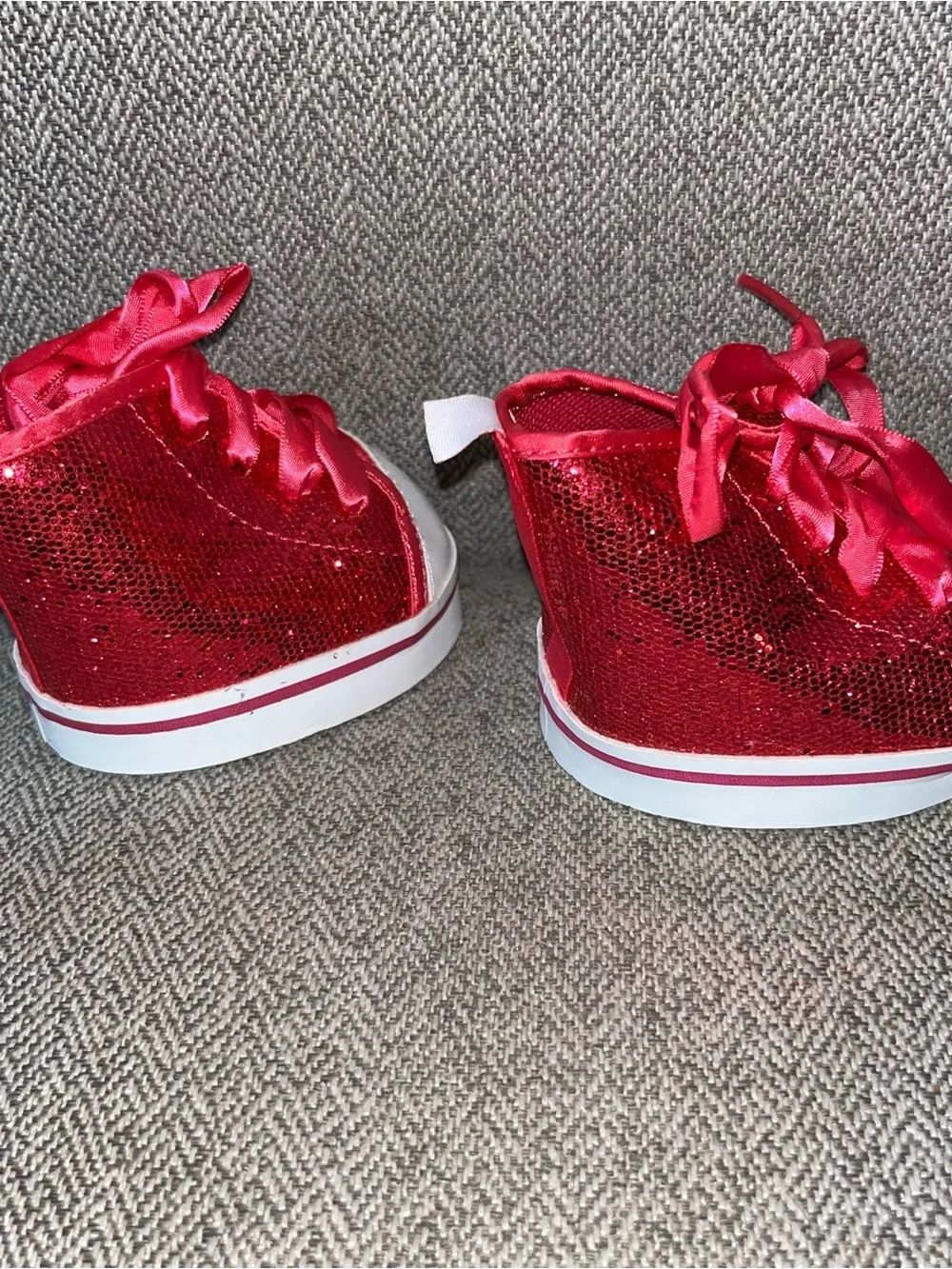 Build a bear, red red, and white sneakers, shoes accessories